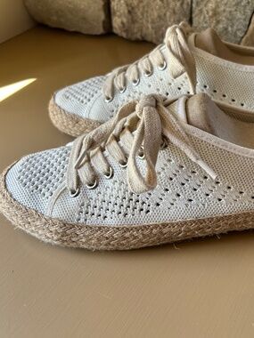 Sundance EMU Australia  ever natural Ivory Crochet Lace-Up Espadrilles